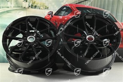 20" Komplet felg SPYDER, 8,5J x 20 ET57 + 10,5J x 20 ET47, czarny wysoki połysk