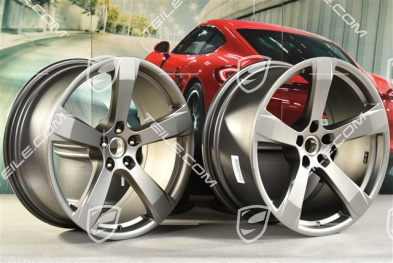 20" Felgensatz "Macan Sport", 9J x 20 ET26 + 10J x 20 ET19, platinum seidenmatt