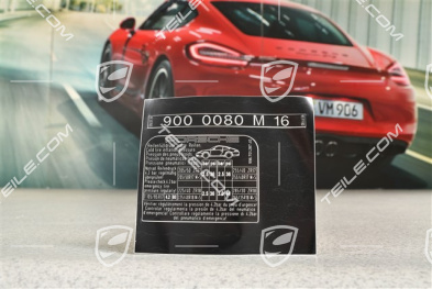 Tire and loading information sticker