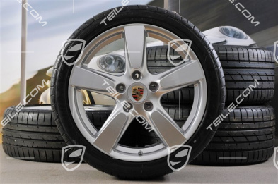 19-inch Cayman S summer wheel set, 8J x 19 ET57 + 9,5J x 19 ET45, tyres 235/40 ZR19 + 265/40 ZR19 + TPM