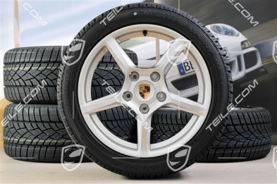 18" Boxster Winterräder Satz, Felgen 8J x 18 ET57 + 9,5J x 18 ET49 + NEUE Pirelli Sottozero II Winterreifen 235/45 R18 + 265/45 R18