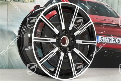 20" komplet felg Sport Aero, 9J x 20 ET54 + 11J x 20 ET60, czarny wysoki połysk + frezowana powierzchnia