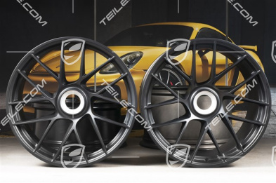 20" komplet felg Turbo Sport III, centralne mocowanie, 9J x 20 ET51 + 12J x 20 ET63, czarny satynowy półmat