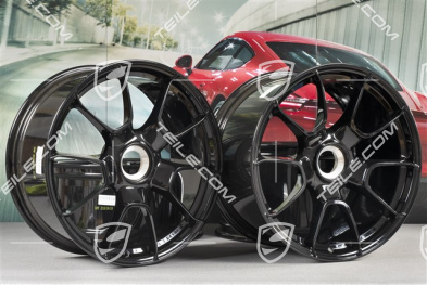 20" Felgensatz 911 Turbo S Exclusive Design, Felgen 11,5J x 20 ET56 + 9J x 20 ET51, Schwarz Hochglanz