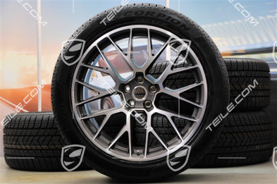 20" "RS Spyder Design" koła zimowe, komplet, felgi 9J x 20 ET26 + 10J x 20 ET19 + NOWE opony zimowe Pirelli 265/45 R20 + 295/40 R20, z czujnikami ciśnienia