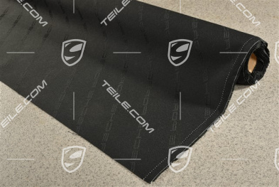 Stoff in schwarz mit Schriftzug Porsche