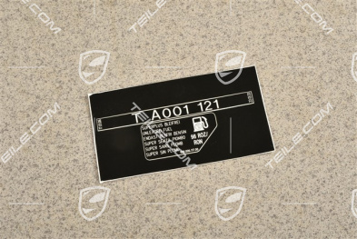 Klebeschild / Hinweiss / Kennschild Kraftstoffart 98 ROZ