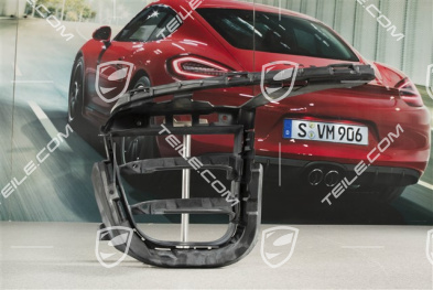 Front bumper, side ventilation grille, Black, R