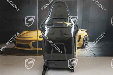 Sportschalensitz, klappbar, Leder, Schwarz, L