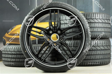 20-inch SportDesign summer wheel set, Black - exlusive 911  8,5J x 20 ET51 + 11J x 20 ET70, tyres 245/35 ZR20 + 295/30 ZR20, with TPM