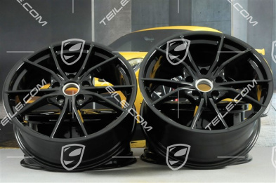 20" Felgensatz Carrera S IV, 8J x 20 ET57 + 10J x 20 ET45, Tiefschwarz Metallic