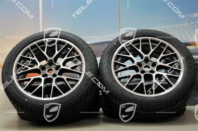 20" "RS Spyder Design" Winterräder Satz, Felgen 9J x 20 ET26 + 10J x 20 ET19 + NEUE Dunlop Winterreifen 265/45 R 20 + 295/40 R 20, mit RDK-Sensoren
