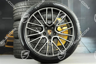 21" Cayenne RS Spyder Sommerräder Satz, Felgen 9,5J x 21 ET46 + 11,0J x 21 ET58 + NEUE Pirelli P Zero Sommerreifen 285/40 R21 + 315/35 R21, mit RDK-Sensoren