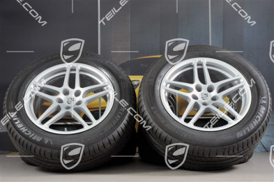 18-inch "Macan S" summer wheel set, rims 8J x 18 ET21 + 9J x 18 ET21, Michelin Latitude Sport tyres 235/60 ZR 18 + 255/55 ZR 18, with TPMS