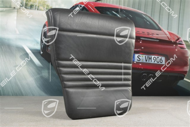 Back seat lower / cushion, Cabrio, leather, Black, L