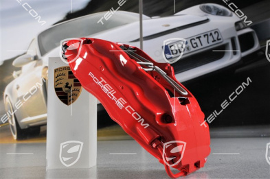Fixed calliper without pads, red, Turbo / 4S / S2 / RS, R