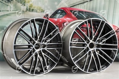 20" Felgensatz Turbo IV, 8,5J x 20 ET49 + 11,5J x 20 ET56, schwarz hochglanz