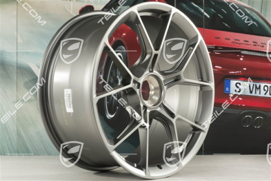20"+21" GT3 Felgen Satz, 9,5J x 20 ET46 + 12J x 21 ET45, in Darksilver