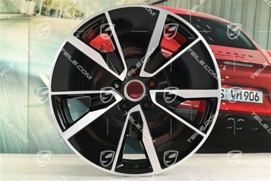 21" Macan Turbo wheel rim, 10,5J x 21 ET47, black high gloss