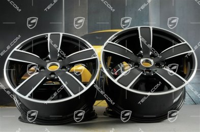 20" Felgensatz Carrera Sport, 8,5J x 20 ET57 + 10,5J x 20 ET51, schwarz hochglanz