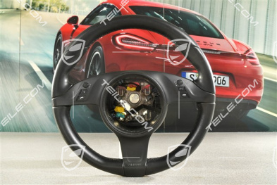 Multifunction steering wheel, smooth leather black