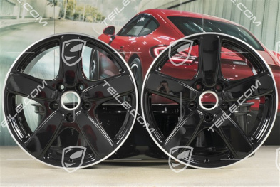 19-inch wheel rim set Cayenne Sport Classic II, 8,5J x 19 ET59, black high gloss