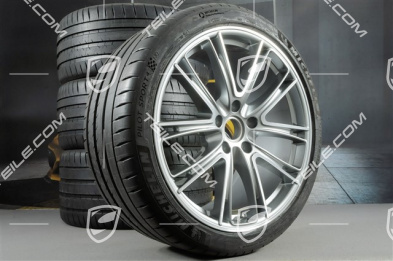21" Panamera Exclusive Design Sommerräder, Felgen 9,5J x 21 ET71 + 11,5J x 21 ET69 + Michelin Sommerreifen 275/35 ZR21 + 325/30 ZR21, mit RDK-Sensoren, für Turbo S E-Hybrid
