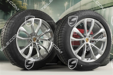 19" "Macan Design" koła zimowe komplet, felgi 8,5J x 19 ET21 + 9J x 19 ET21 + opony zimowe Pirelli 235/55 R19 + 255/50 R19, z czujnikami ciśnienia RDK