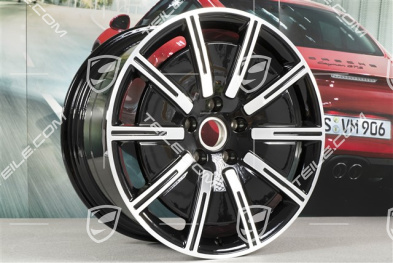 20" komplet felg Sport Aero, 9J x 20 ET54 + 11J x 20 ET60, czarny wysoki połysk + frezowana powierzchnia