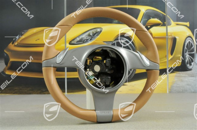 Steering wheel, smooth leather, sand beige, PDK Steering wheel, smooth leather, sand beige, PDK