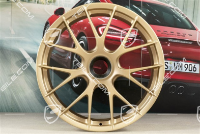20"+21" GT2RS/GT3RS Magnesium Felgensatz, Felgen 9,5 J x 20 ET50 + 12,5 J x 21 ET48, Aurum seidenglanz