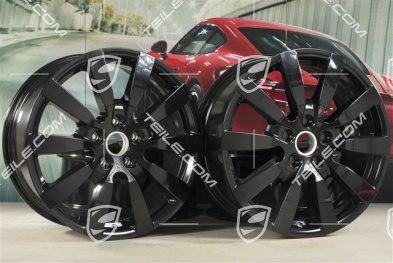 20" Komplet felg Cayenne SportDesign II, 9J x 20 ET57, czarny wysoki połysk