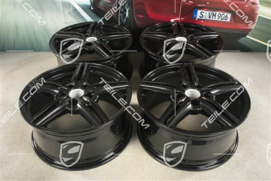 19" Komplet felg Cayenne Design II, 4x felga 8,5J x 19 ET59, czarny wysoki połysk