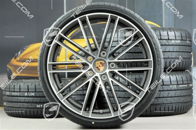 20" Turbo IV koła letnie komplet, felgi 8,5J x 20 ET57 + 10,5J x 20 ET47 + opony letnie Pirelli 235/35 ZR20 + 265/35 ZR20, z czujnikami ciśnienia
