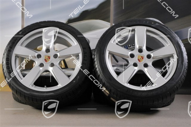 19-inch Cayman S summer wheel set, 8J x 19 ET57 + 9,5J x 19 ET45, tyres 235/40 ZR19 + 265/40 ZR19