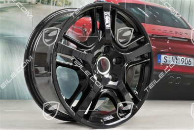 19" Felga Panamera Design, 9J x 19 ET60, czarny wysoki połysk