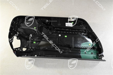 Türverkleidung,  Alcantara Schwarz mit Karminrot Ziernähten, Zierleiste Carbon, R