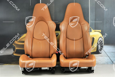 Sport seats, el. adjustable, leather, Natural Brown, set (L+R)