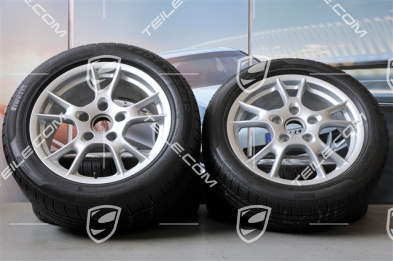 17" Boxster II winter wheels set, rims 6,5J x 17 ET55 + 8J x 17 ET40 + winter tyres 205/55 R17 + 235/50 R17