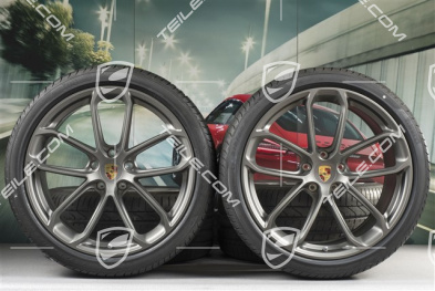 22" koła letnie Cayenne Coupé GT, komplet, felgi 10J x 22 ET48 + 11,5J x 22 ET52 + Pirelli P Zero opony letnie 285/35 R22 + 315/30 R22, z czujnikami ciśnienia2