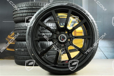 20" Carrera Classic II koła letnie, komplet, felgi 8,5 J x 20 ET49 + 11,5 J x 20 ET76 + NOWE opony letnie 245/35 R20 + 305/30 R20, z czujnikami ciśnienia, czarny połysk