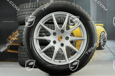 18-inch Panamera S winter wheel set, 8J x 18 ET 59 + 9J x 18 ET 53 + NEW Pirellii winter tyres 245/50 R18 + 275/45 R18, with TPM