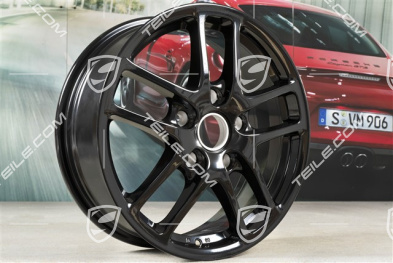 17" Komplet felg Cayman, przednie 6,5J x 17 ET55 + tylne 8J x 17 ET40, czarny wysoki połysk