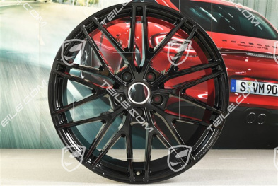 21" Felga Cayenne RS Spyder Design, 11J x 21 ET49, czarny wysoki połysk