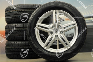 19-inch winter wheels set "Cayenne Design II" facelift 2014->, alloy rims 8,5J x 19 ET59 + NEW Pirelli winter tyres 265/50 R19, with TPM