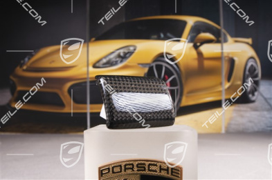 Dashboard / cup holder trim moulding, LHD, Carbon fiber, L
