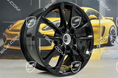 19" Felga Panamera S, 9J x 19 ET64, czarny wysoki połysk