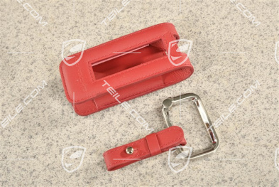 Schlüsseltasche Schlüsseletui aus Leder, Bordeauxrot