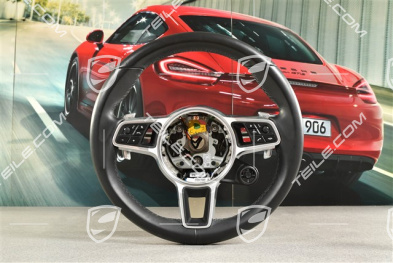 Multifunktionslenkrad, 3-Speichen, Beheizbar, Leder Schwarz / Sport Chrono Hybrid