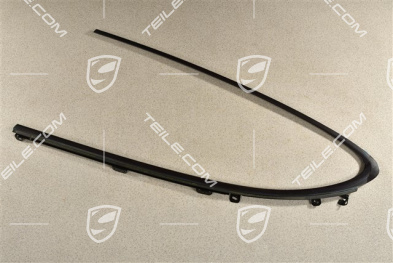 Trim strip / moulding / door shaft incl. seal, rear, Glossy Black, L